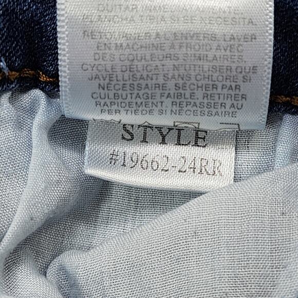 Simple Society Jeans Womens 5/27 Blue Distressed Ripped Mid Rise Skinny Stretch - Picture 9 of 15